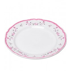 Prato 19,5cm para Sobremesa Florescer  Rosa Cerâmica 